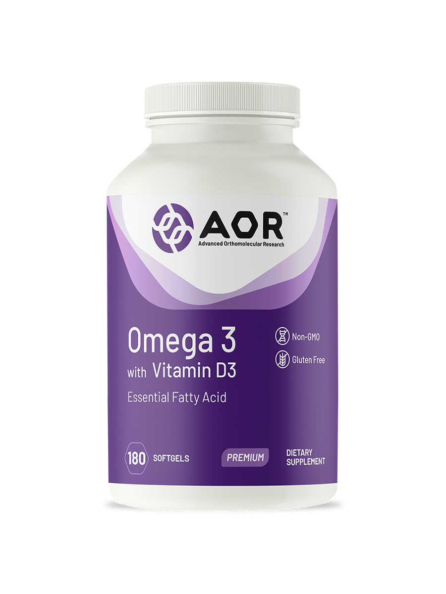 Advanced Orthomolecular Research - Omega 3 with Vitamin D3 - 180