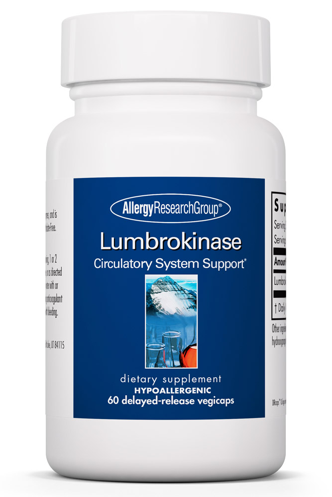 Allergy Research Group - Lumbrokinase - 60 Enteric Coated Capsules