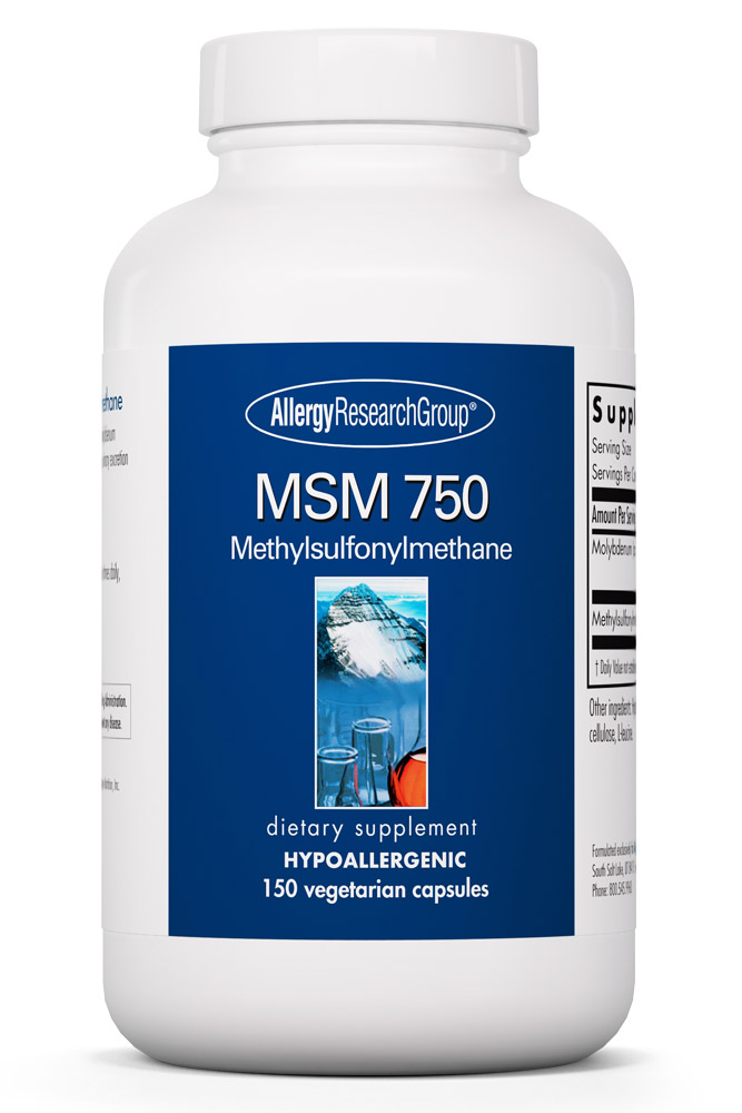 Allergy Research Group - MSM 750 - 150 Vegetarian Capsules