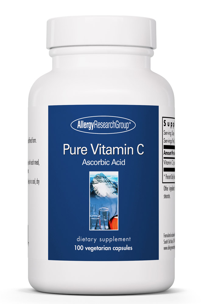 Allergy Research Group - Pure Vitamin C - 100 Vegetarian Capsules