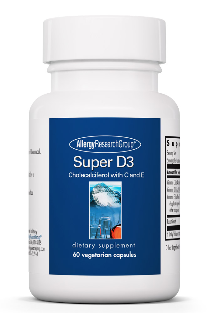 Allergy Research Group - Super D3 2000 IU - 60 Vegetarian Capsules
