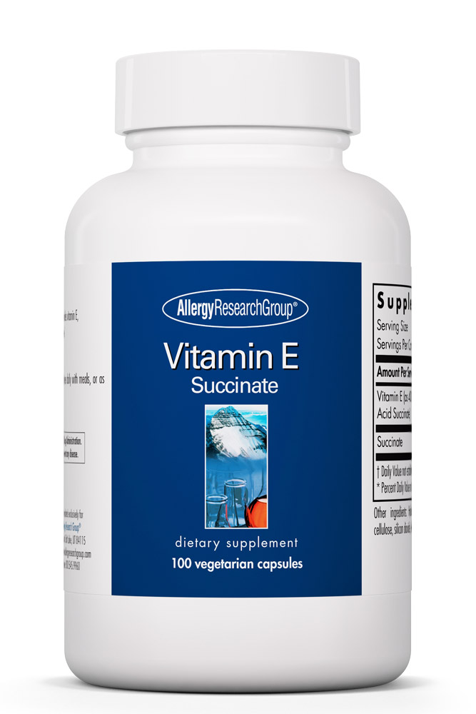 Allergy Research Group - Vitamin E Succinate - 100 Vegetarian Capsules