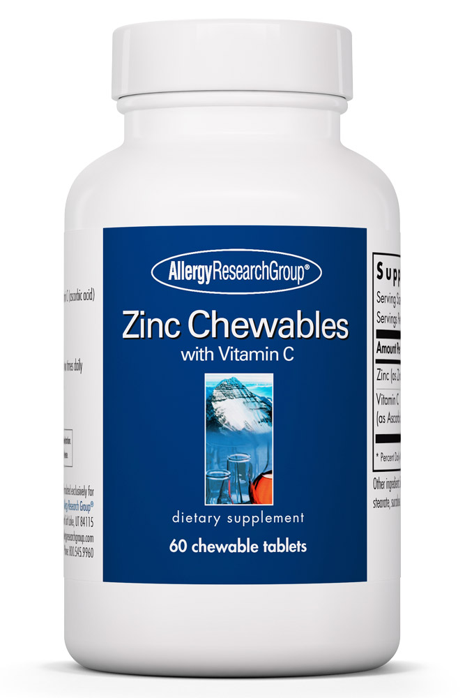 Allergy Research Group - Zinc Chewables with Vitamin C - 60 Chewable