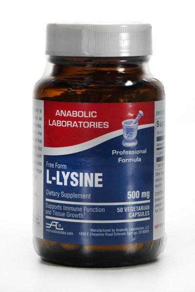 Anabolic Laboratories - L-Lysine 500 mg - 50 Vegetarian Capsules