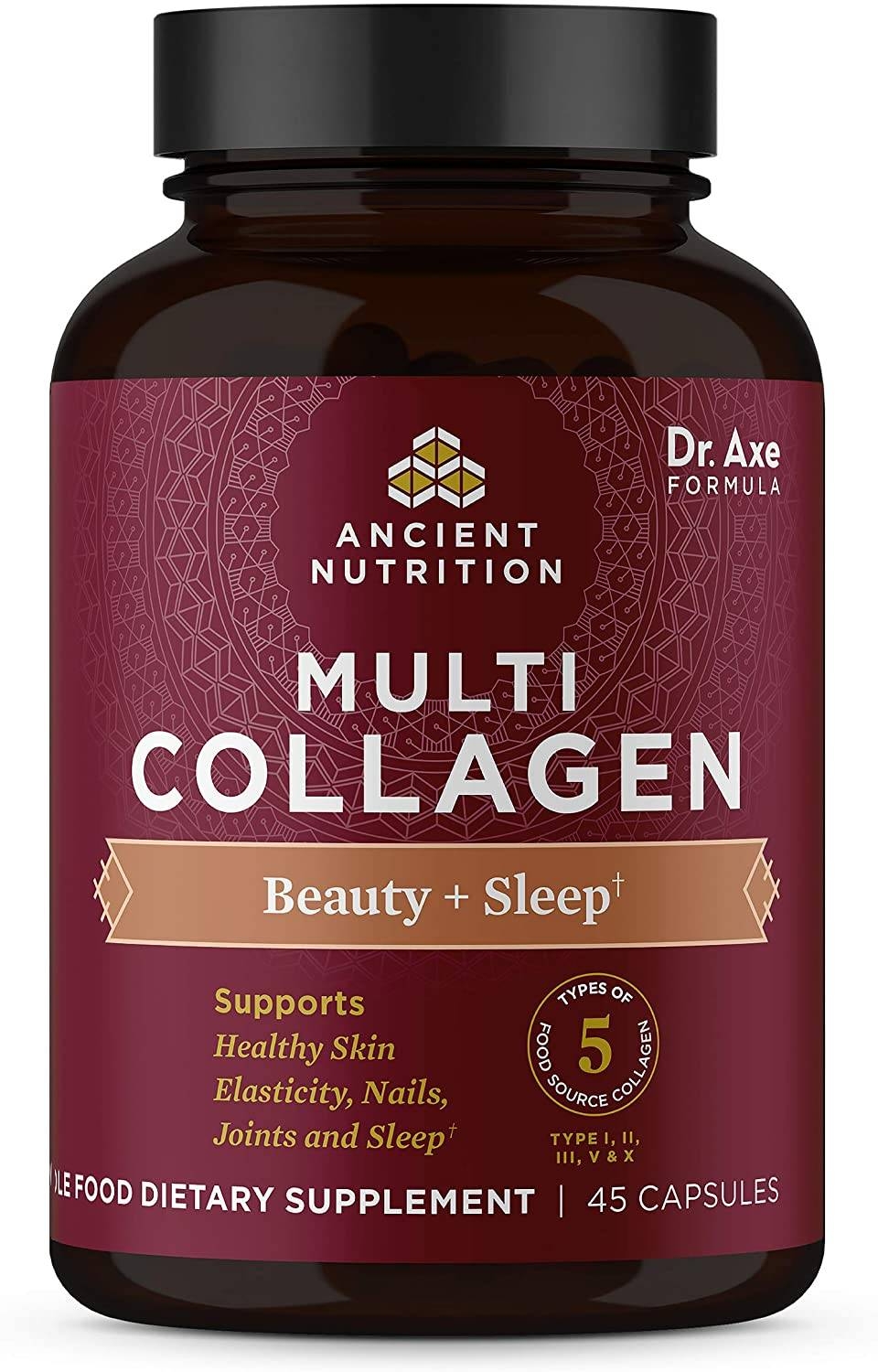 Ancient Nutrition - Multi Collagen Beauty + Sleep - 45 Capsules
