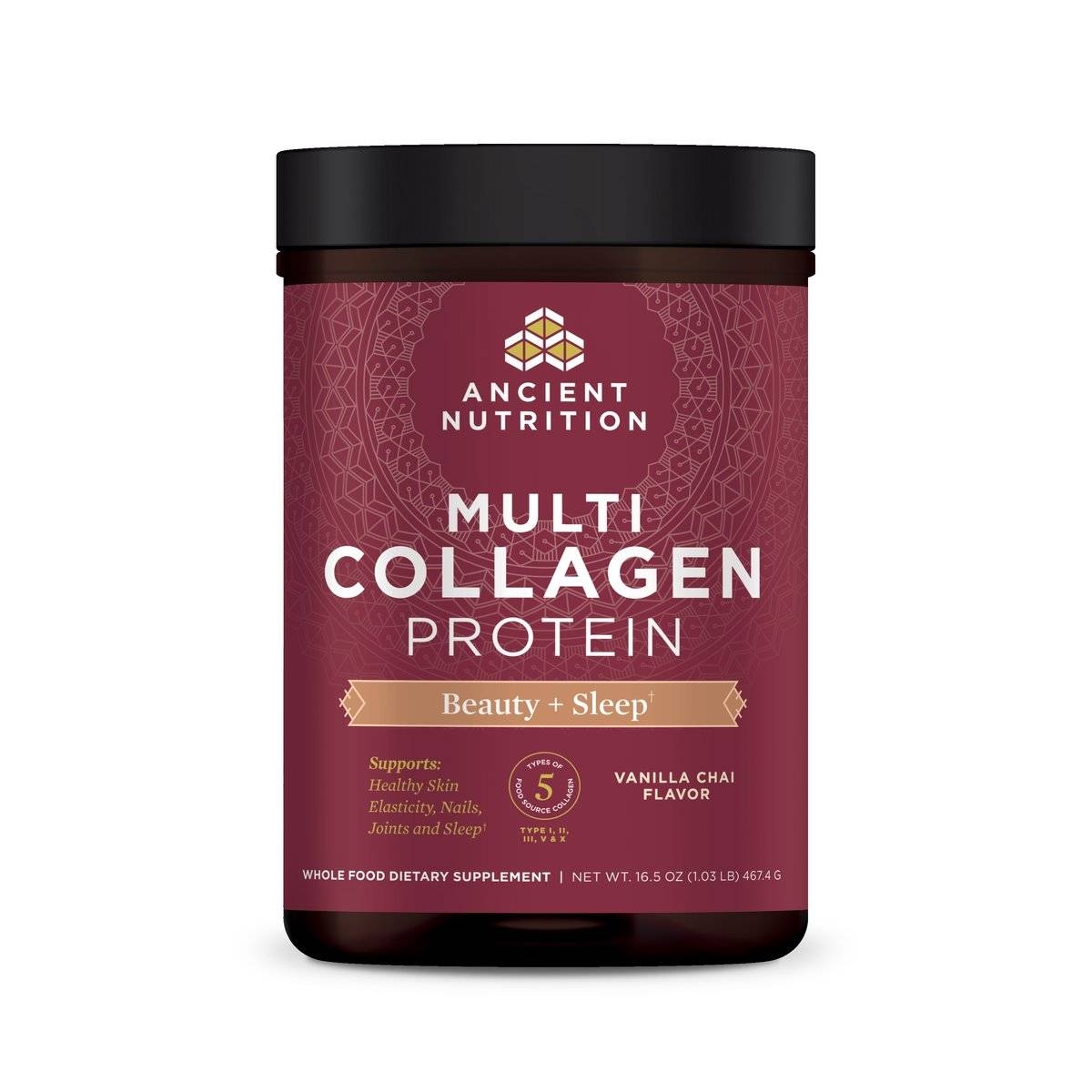 Ancient Nutrition - Multi Collagen Protein - Beauty + Sleep Powder,