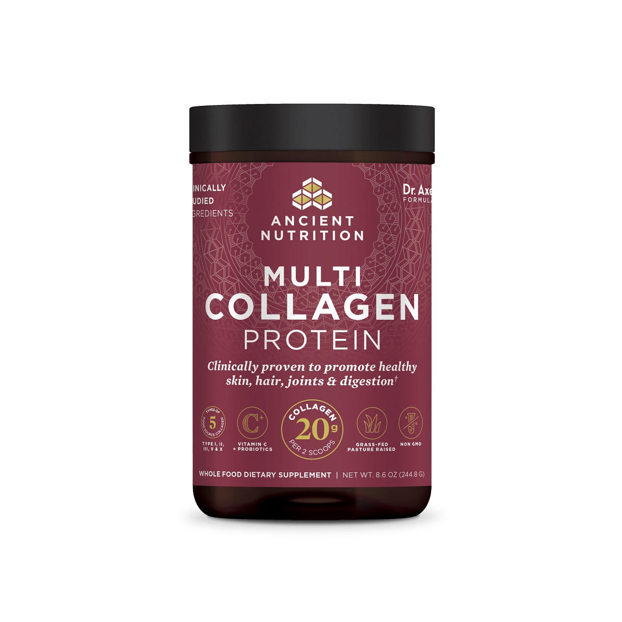 Ancient Nutrition - Multi Collagen Protein Powder - 8.6 oz (244 Grams)