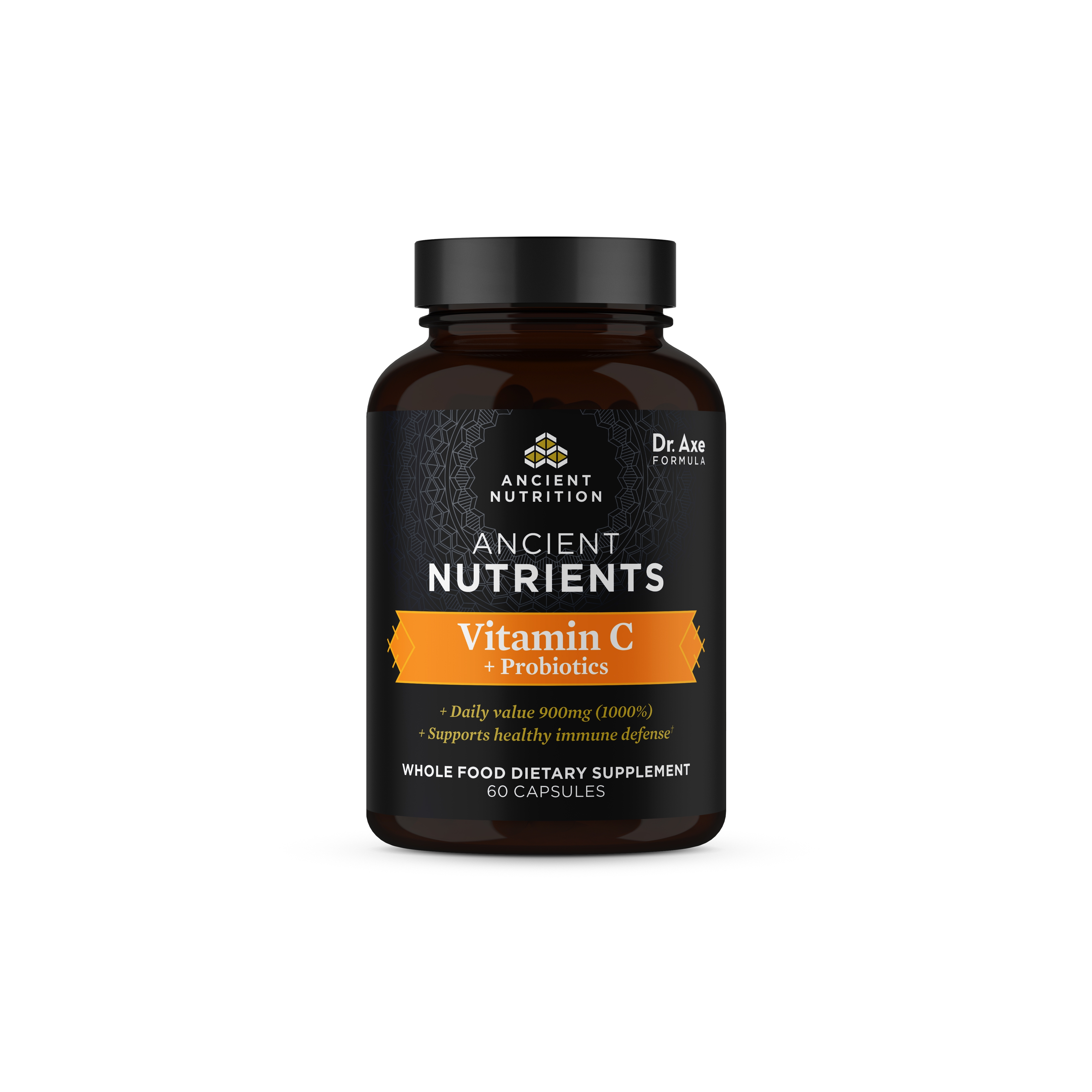 Ancient Nutrition - Vitamin C + Probiotics - 60 Capsules
