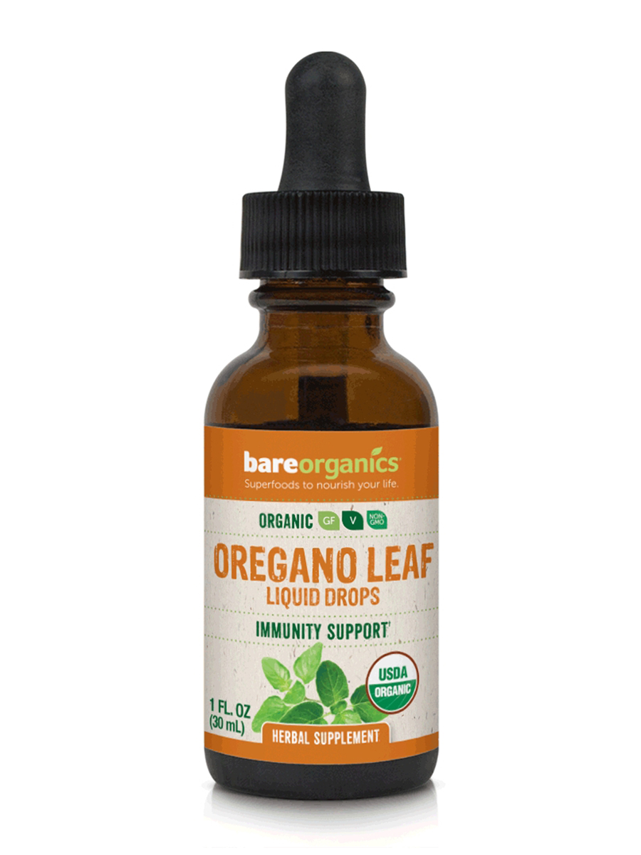 BareOrganics - Organic Oregano Leaf liquid Drops - 1 fl. oz (30 ml)