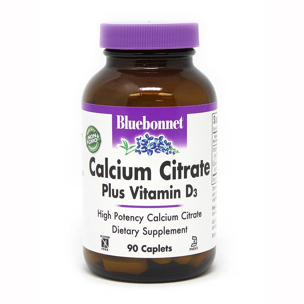 Bluebonnet Nutrition - Calcium Citrate Plus Vitamin D3 - 90 Caplets