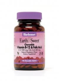 Bluebonnet Nutrition - EarthSweet Chewables Vitamin B12 & Folic Acid,