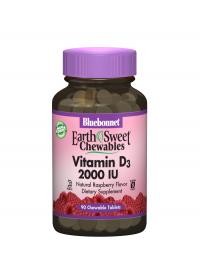 Bluebonnet Nutrition - EarthSweet Vitamin D3 2000 IU, Raspberry