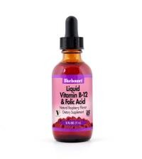 Bluebonnet Nutrition - Liquid Vitamin B12 & Folic Acid, Raspberry