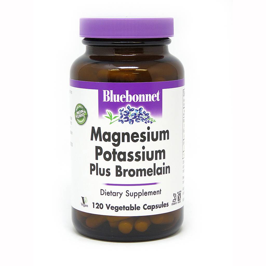 Bluebonnet Nutrition - Magnesium Potassium Plus Bromelain - 120