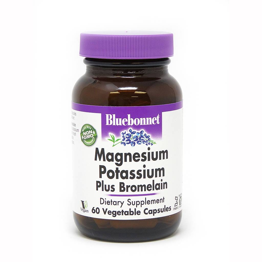 Bluebonnet Nutrition - Magnesium Potassium Plus Bromelain - 60