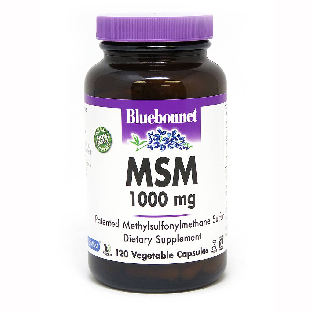 Bluebonnet Nutrition - MSM 1000 mg - 120 Vegetable Capsules