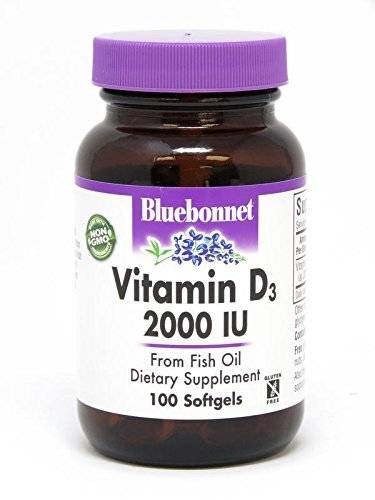 Bluebonnet Nutrition - Vitamin D3 2000 IU - 100 Softgels