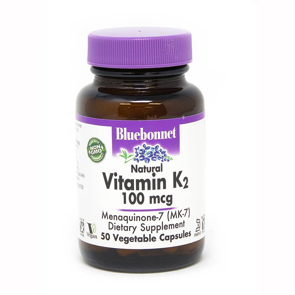 Bluebonnet Nutrition - Vitamin K2 100 mcg - 50 Vegetable Capsules