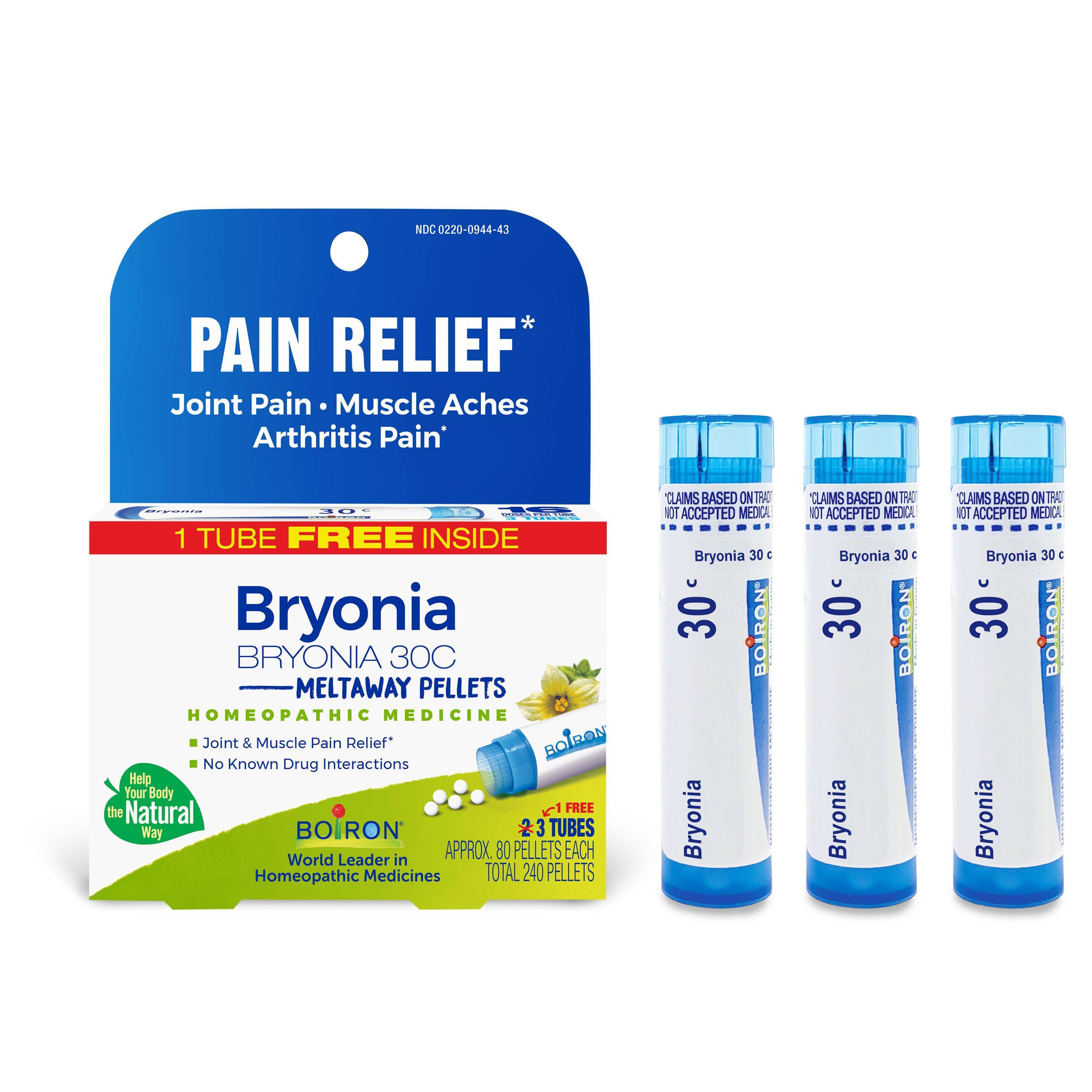 Boiron - Bryonia 30C Bonus Care Pack - 3 Tubes (Approx. 80 Pellets Per