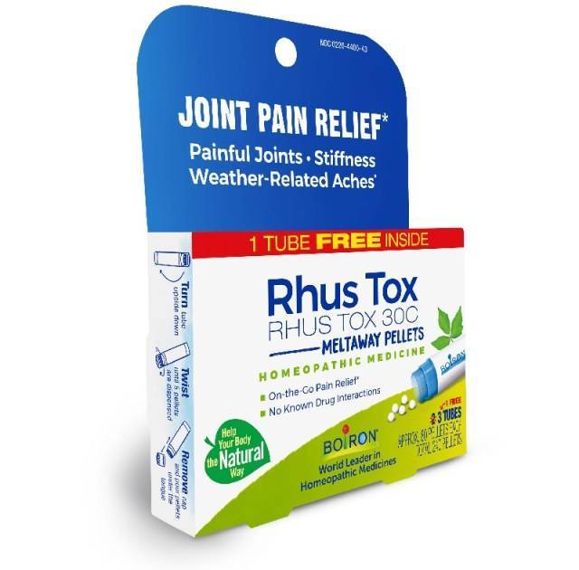 Boiron - Rhus Tox 30C Bonus Care Pack - 3 Tubes (Approx. 80 Pellets