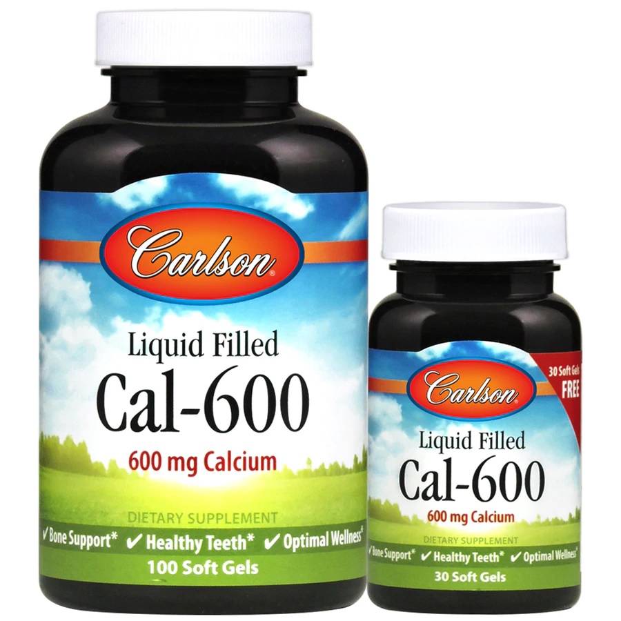 Carlson Labs - Liquid Filled Cal-600 - 100 + 30 Soft Gels