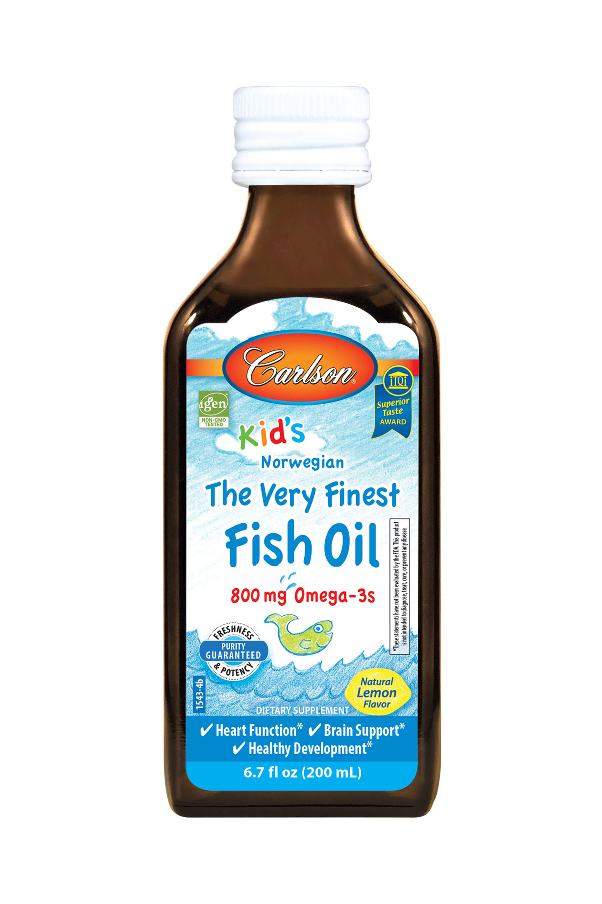 Carlson Labs - Kid's The Very Finest Fish Oil 800 mg, Natural Lemon