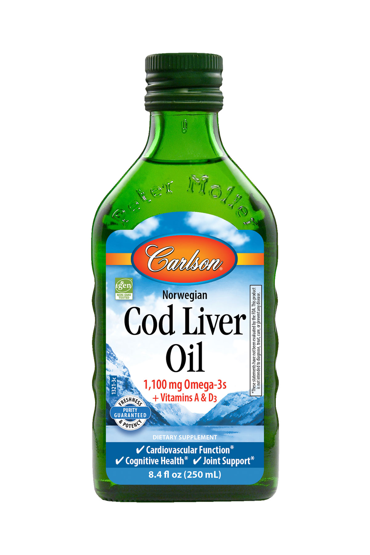 Carlson Labs - Cod Liver Oil 1,100 mg, Natural Flavor - 8.4 fl. oz