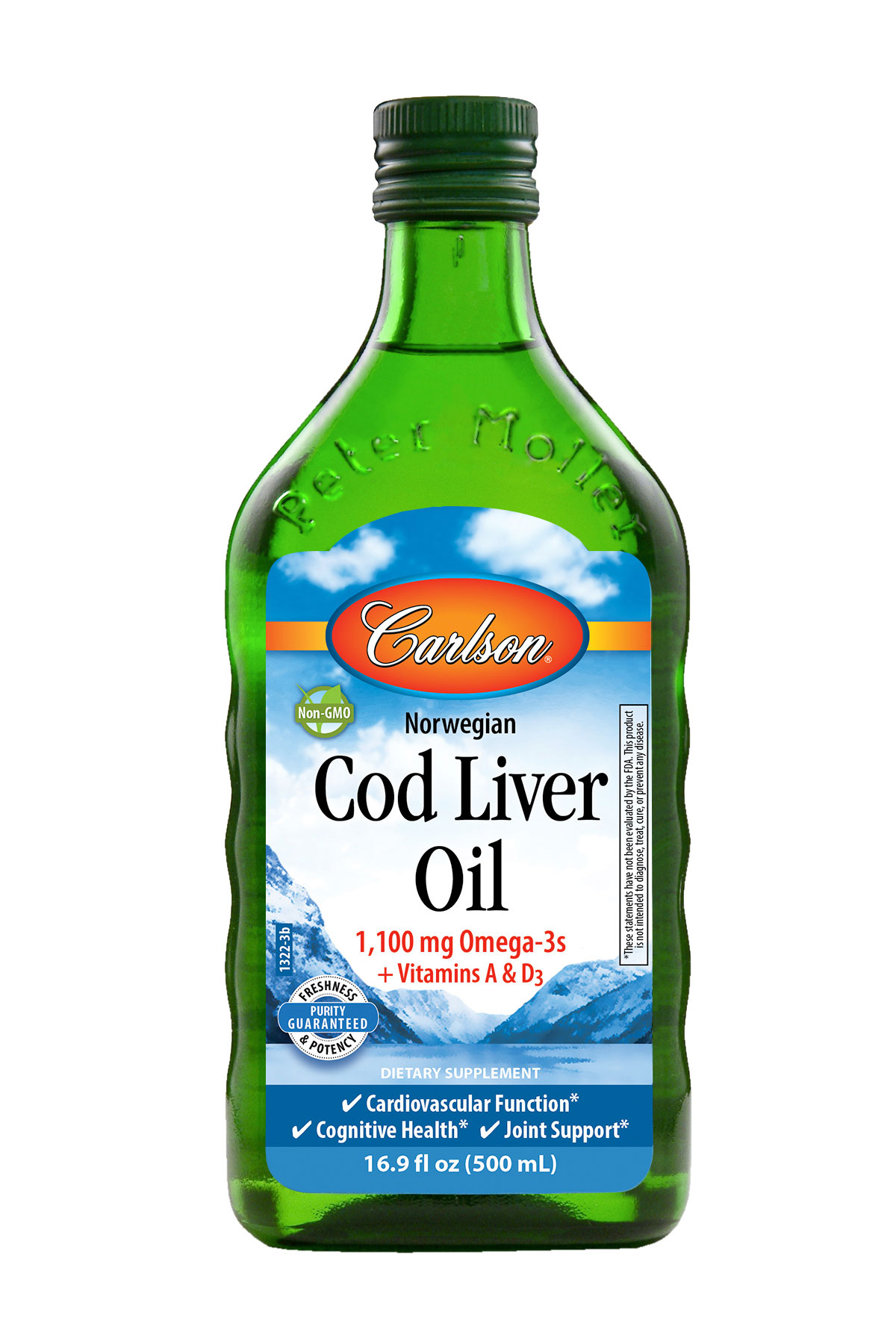 Carlson Labs - Cod Liver Oil 1,100 mg, Natural Flavor - 16.9 fl. oz