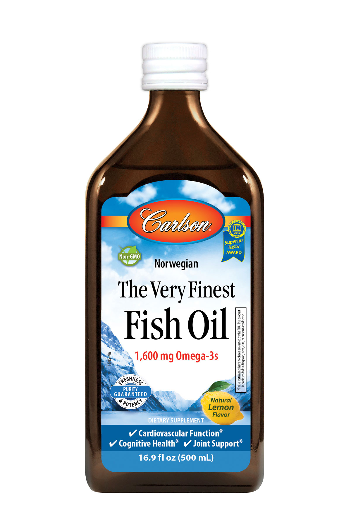 Carlson Labs - The Very Finest Fish Oil 1600 mg, Natural Lemon Flavor