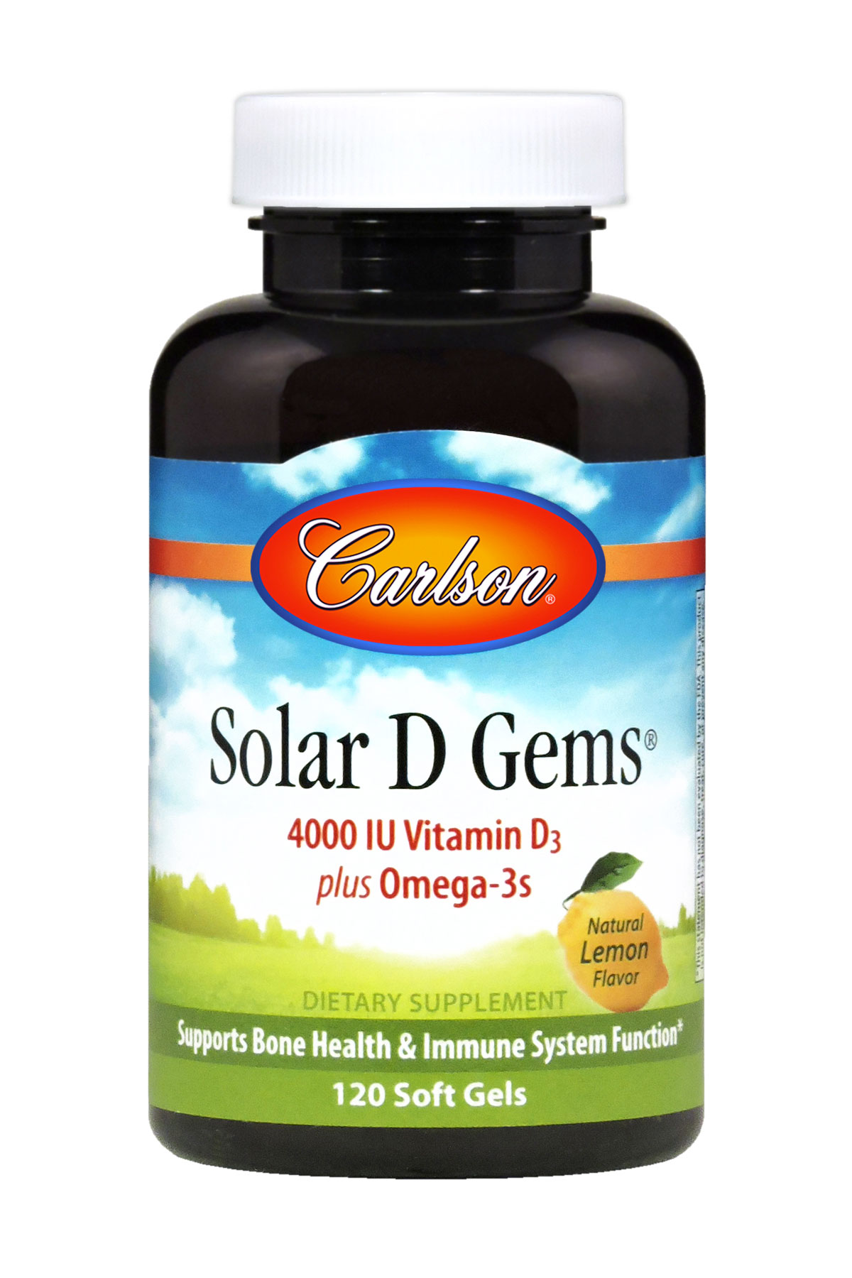 Carlson Labs - Solar D Gems 4000 IU (100 mcg) Vitamin D3 plus