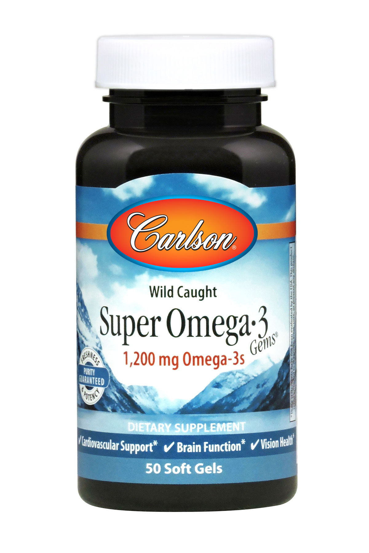 Carlson Labs - Super Omega-3 Gems 1200 mg (Wild Caught) - 50 Soft