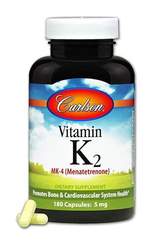 Carlson Labs - Vitamin K2 as MK-4 (Menatetrenone) 5 mg - 180 Capsules