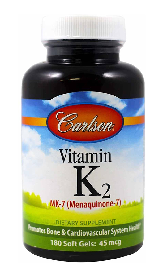 Carlson Labs - Vitamin K2 as MK-7 (Menaquinone) 180 mcg - 180 Soft