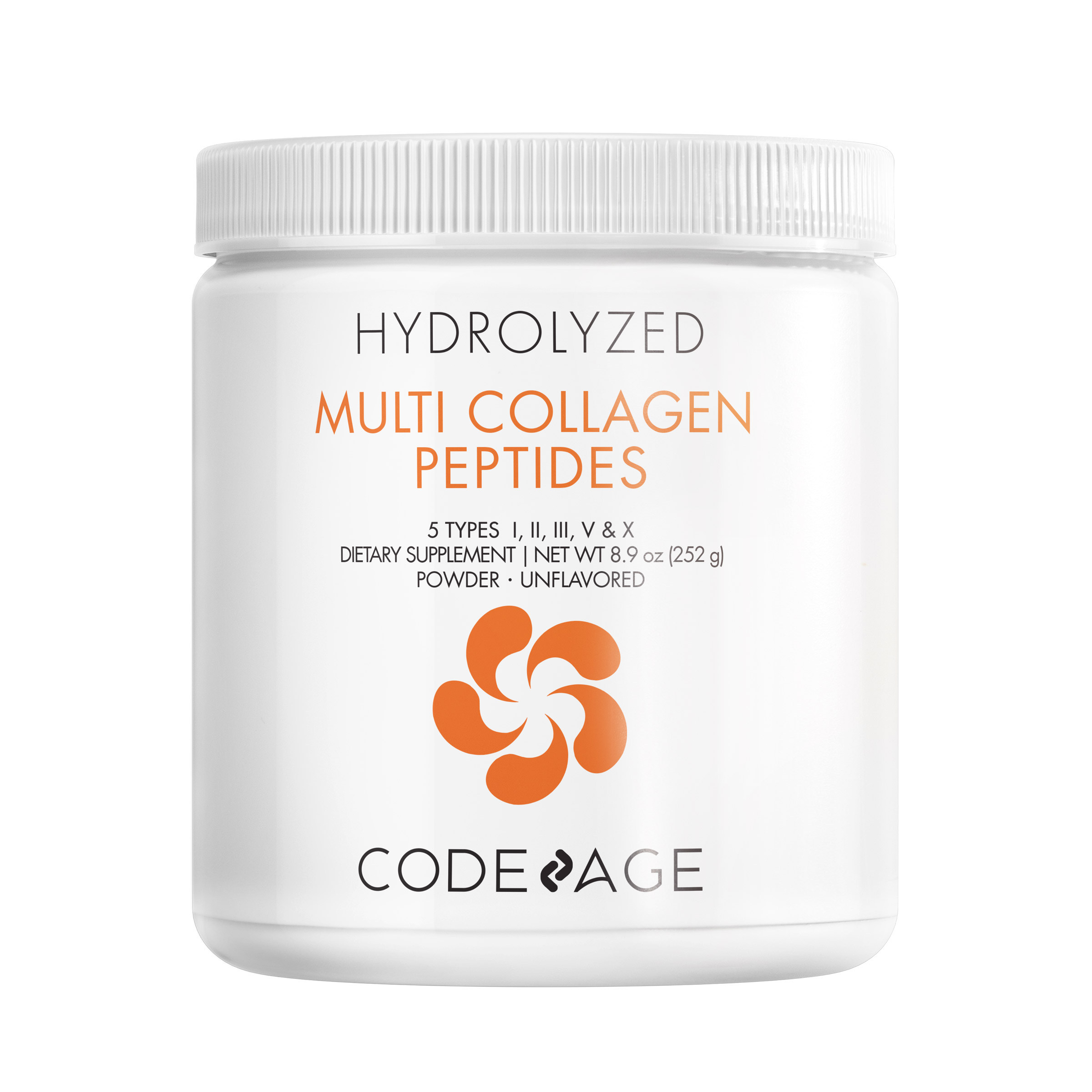 Codeage - Multi Collagen Peptides Powder, Unflavored - 8.9 oz (252