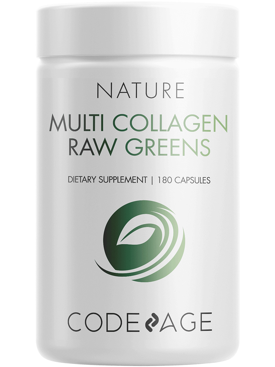 Codeage - Multi Collagen Raw Greens - 180 Capsules