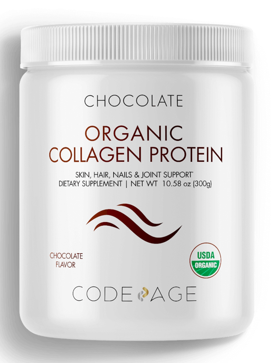 Codeage - Organic Collagen Protein, Chocolate Flavor - 10.58 oz (300