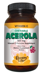 Country Life - Acerola + C 500 mg - 180 Wafers