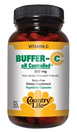 Country Life - Buffer-C pH Controlled 500 mg - 120 Vegetarian Capsules