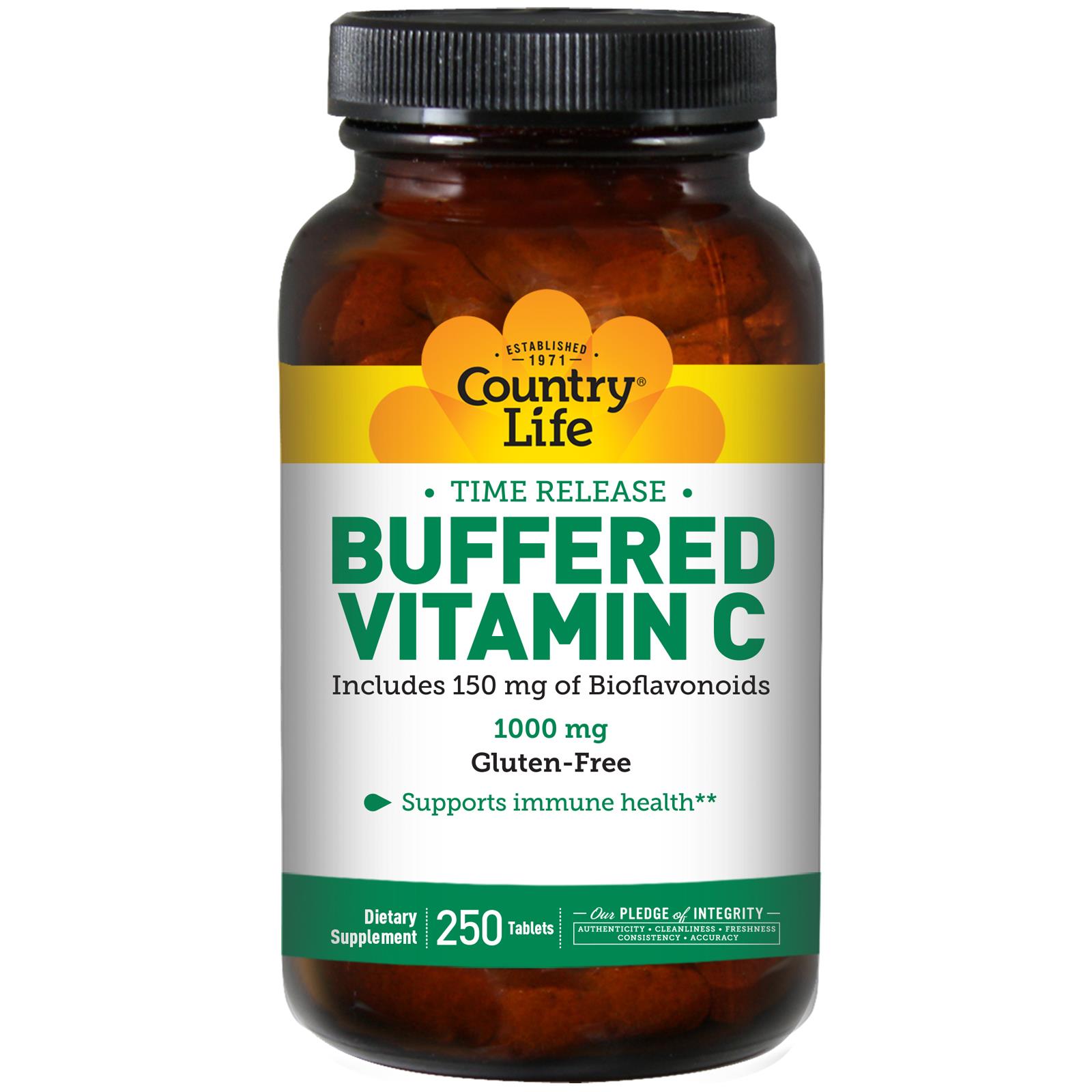 Country Life - Buffered Vitamin C 1000 mg with Bioflavonoids - 250