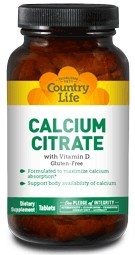 Country Life - Calcium Citrate with D - 120 Tablets