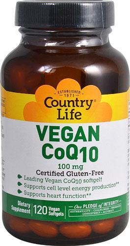 Country Life - Vegan CoQ10 100 mg - 120 Vegan Softgels