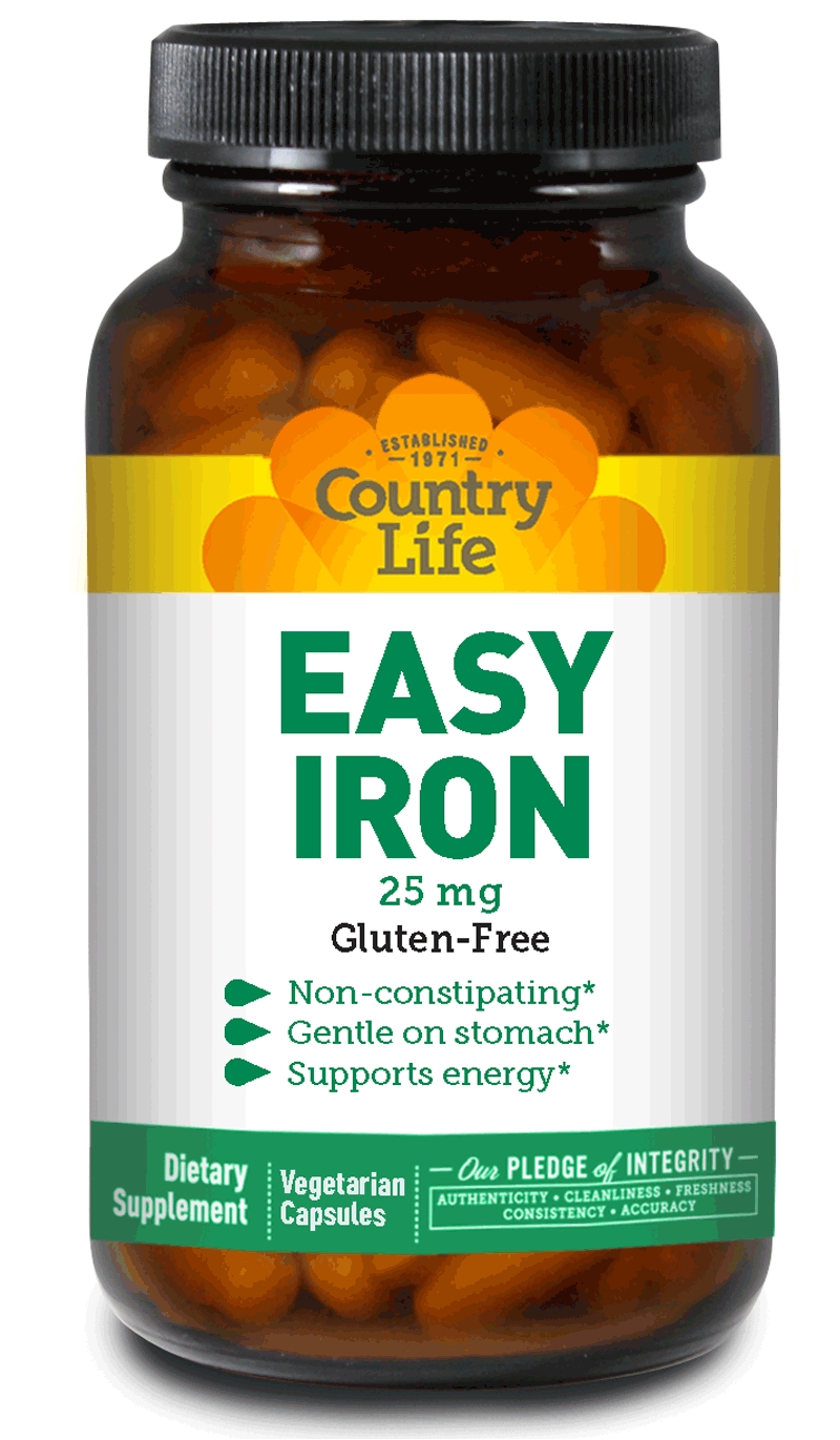 Country Life - Easy Iron 25 mg - 90 Vegetarian Capsules