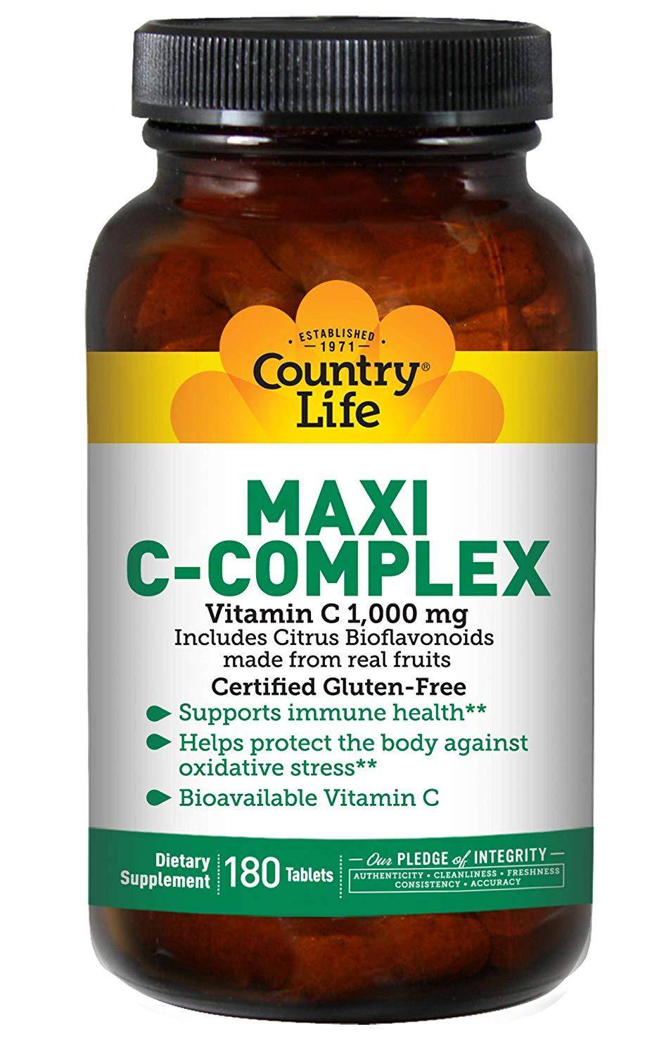 Country Life - Maxi C-Complex - 180 Tablets