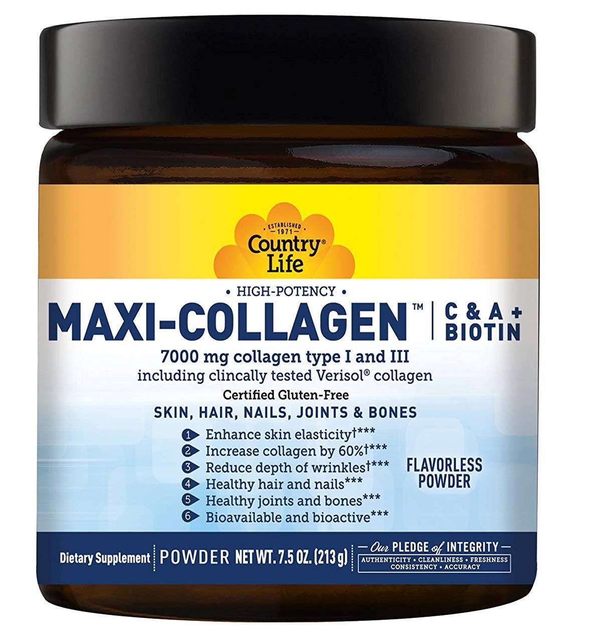 Country Life - Maxi-Collagen 7000 - 7.5 oz (213 Grams)