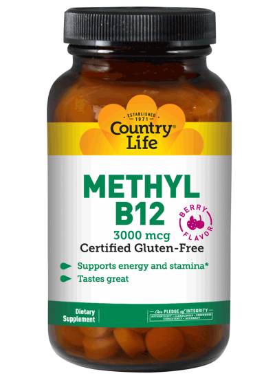 Country Life - Methyl B12 3000 mcg, Berry Flavor - 120 Lozenges