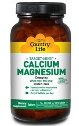 Country Life - Target-Mins Calcium-Magnesium Complex 1000 mg/500 mg -