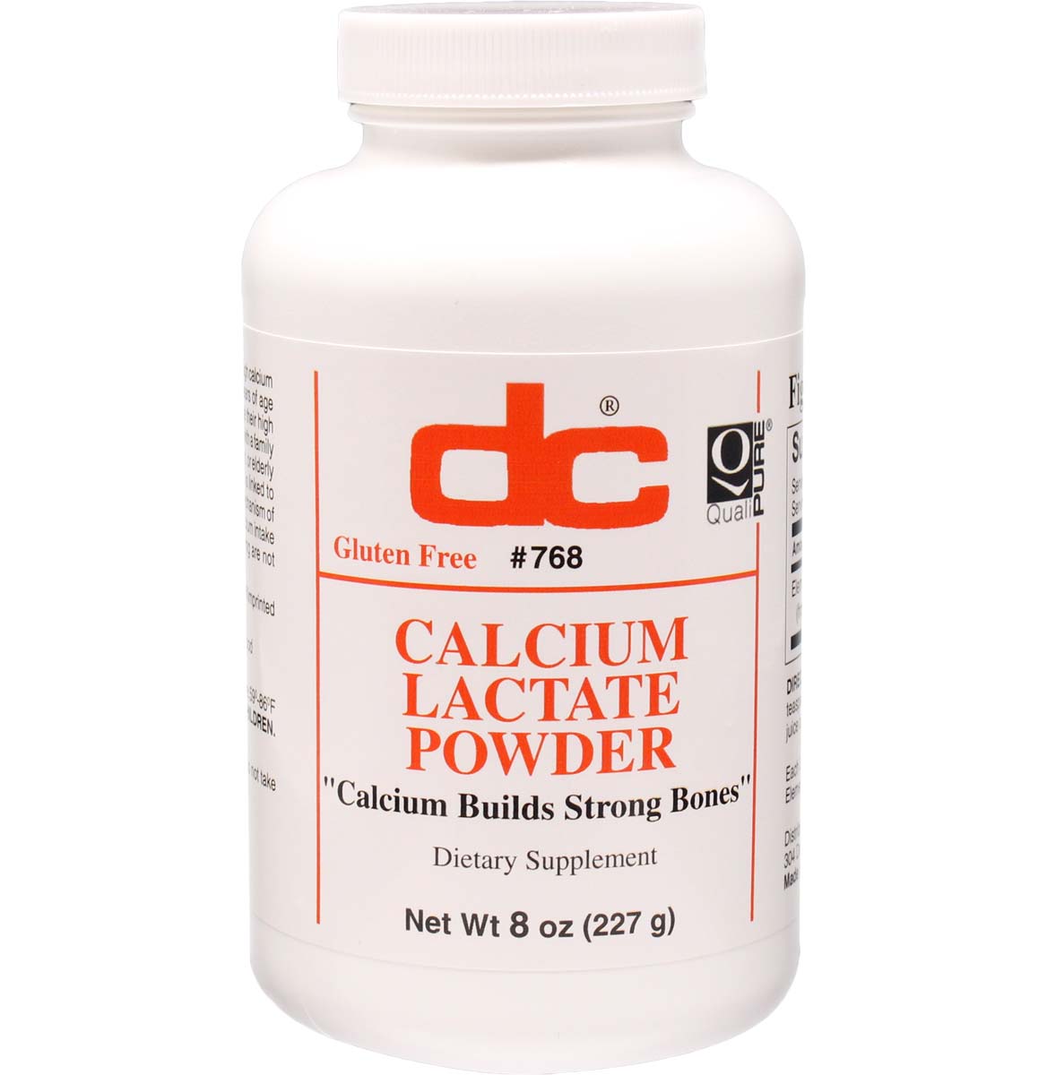 Dee Cee Laboratories - Calcium Lactate Powder - 8 oz (227 Grams)