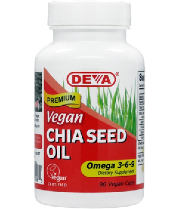 DEVA Nutrition - Vegan Chia Seed Oil - 90 Vegan Capsules