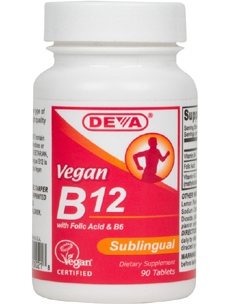 DEVA Nutrition - Vegan Vitamin B-12 - 90 Sublingual Tablets
