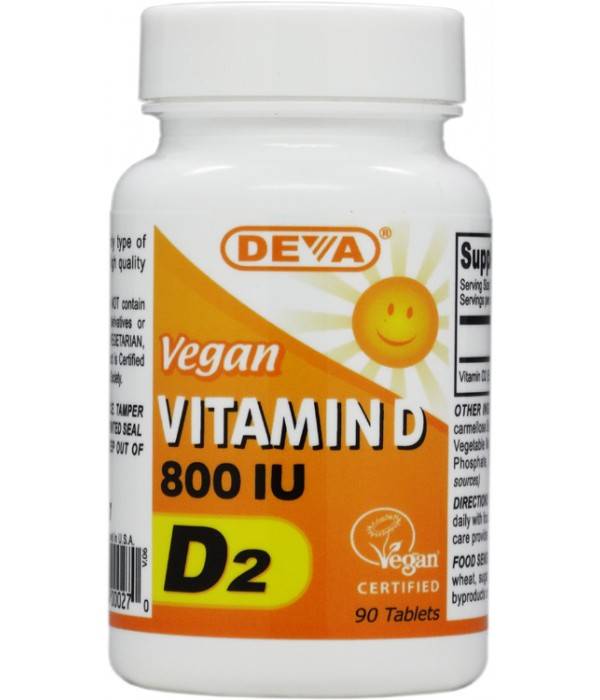 DEVA Nutrition - Vegan Vitamin D2 800 IU - 90 Tablets